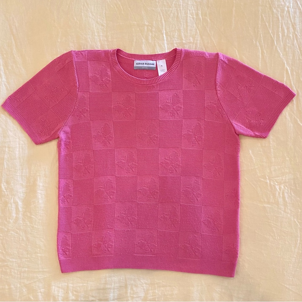 Vintage Textured Short Sleeve Butterfly Sweater 🦋